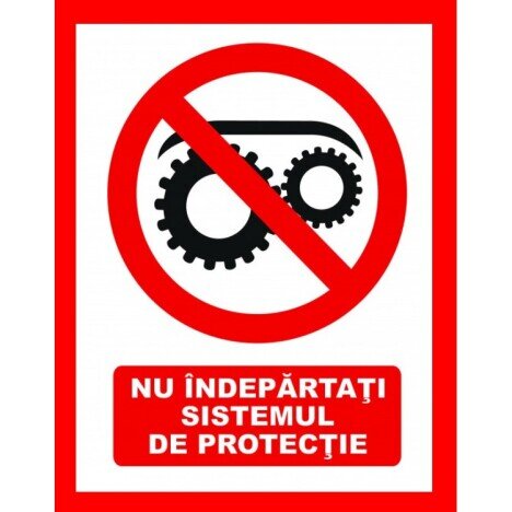 Placuta nu indepartati sistemul de protectie